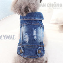 Load image into Gallery viewer, Retro Personality Denim Small Vest Pet Dog Clothes Pet Jacket, M, L, XL, XS