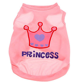 Cute Little Pet Dog Clothes Crown Vest Pet Clothes, XS
