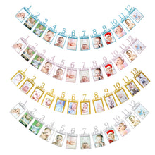 Load image into Gallery viewer, 1St Baby 12 Months Birthday Pull Flag Photo Wall Slogan Banner Month Photo Clip Flower