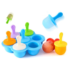 Load image into Gallery viewer, Silicone Mini Ice Pops Mold Ice Cream Ball Lolly Maker Popsicle Molds Baby DIY Food Supplement Tool