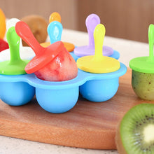 Load image into Gallery viewer, Silicone Mini Ice Pops Mold Ice Cream Ball Lolly Maker Popsicle Molds Baby DIY Food Supplement Tool