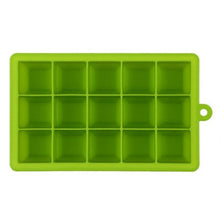 Load image into Gallery viewer, 15 Grids DIY Big Ice Cube Mold Square Shape Silicone Ice Tray Fruit Ice Cream Maker