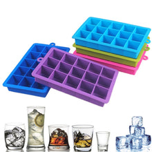 Load image into Gallery viewer, 15 Grids DIY Big Ice Cube Mold Square Shape Silicone Ice Tray Fruit Ice Cream Maker