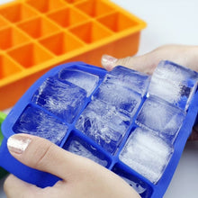 Load image into Gallery viewer, 15 Grids DIY Big Ice Cube Mold Square Shape Silicone Ice Tray Fruit Ice Cream Maker