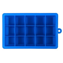 Load image into Gallery viewer, 15 Grids DIY Big Ice Cube Mold Square Shape Silicone Ice Tray Fruit Ice Cream Maker