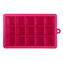 Load image into Gallery viewer, 15 Grids DIY Big Ice Cube Mold Square Shape Silicone Ice Tray Fruit Ice Cream Maker