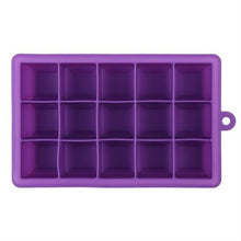 Load image into Gallery viewer, 15 Grids DIY Big Ice Cube Mold Square Shape Silicone Ice Tray Fruit Ice Cream Maker