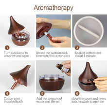 Load image into Gallery viewer, 300ml USB Electric Aroma Air Diffuser Wood Ultrasonic Air Humidifier Essential Oil Aromatherapy Cool Mist Maker