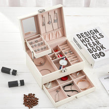 Load image into Gallery viewer, Multi-Function Storage Box Leather Jewelry Box Multi-Layer Large-Capacity Jewelry Organizer