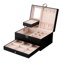 Load image into Gallery viewer, Multi-Function Storage Box Leather Jewelry Box Multi-Layer Large-Capacity Jewelry Organizer