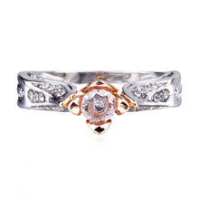 Load image into Gallery viewer, Rose Flower with Diamond Wedding Ring for Women, 5, 6, 7, 8, 9, 10