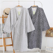 Load image into Gallery viewer, Man Pure Cotton Double-deck Bathrobe Kimono Pajamas Home Wear, M, L