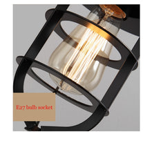 Load image into Gallery viewer, Creative Dock Retro Iron Restaurant Balcony Corridor Bedside Wall Lamp without Bulbs, 0022