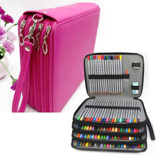 Load image into Gallery viewer, PU Leather School Pencil Case 184 Holes Large Capacity Colored Pencil Bag Box Multi-functional Pencilcase Art Supplies Gift