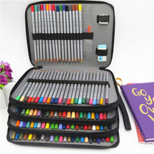 Load image into Gallery viewer, PU Leather School Pencil Case 184 Holes Large Capacity Colored Pencil Bag Box Multi-functional Pencilcase Art Supplies Gift