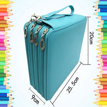 Load image into Gallery viewer, PU Leather School Pencil Case 184 Holes Large Capacity Colored Pencil Bag Box Multi-functional Pencilcase Art Supplies Gift