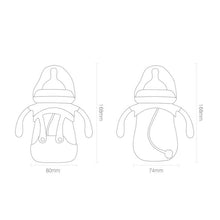 Load image into Gallery viewer, High Borosilicate Glass Baby Bottle with Silicone Sleeve, 240ml