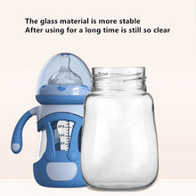 Load image into Gallery viewer, High Borosilicate Glass Baby Bottle with Silicone Sleeve, 240ml