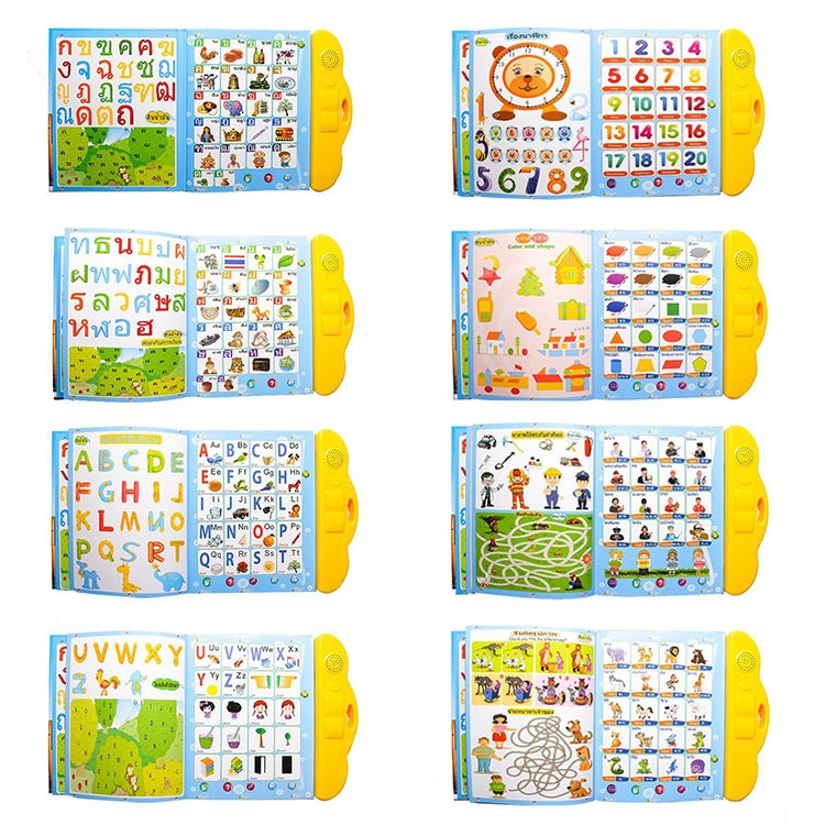 Thai English Chinese Children Early Learning Electric Audio Books Educational Toys
