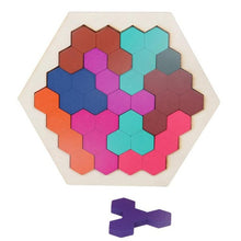 Load image into Gallery viewer, Kids 3D Wooden Puzzles Toy Children Geometry Tangrams Honeycomb Puzzles IQ Brain Training Educational Toys