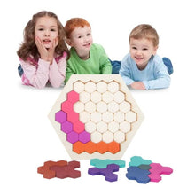 Load image into Gallery viewer, Kids 3D Wooden Puzzles Toy Children Geometry Tangrams Honeycomb Puzzles IQ Brain Training Educational Toys