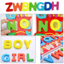 Load image into Gallery viewer, Children Puzzle Toys Nursery Cartoon Hand Grab Board Wooden Plywood Jigsaw Puzzle for Children Digital Alphabet Cognition