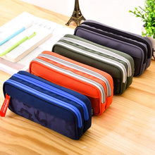 Load image into Gallery viewer, Camouflage Pencilcase Nylon Canvas Double Zipper Pen Bag