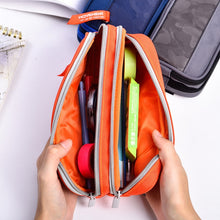 Load image into Gallery viewer, Camouflage Pencilcase Nylon Canvas Double Zipper Pen Bag