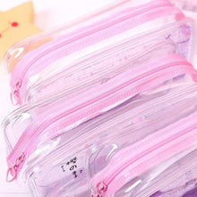 Load image into Gallery viewer, Cute PVC Pig Pattern Pencil Case Colorful Transparent Quicksand Girl Pen Bag Creative Stationery School Supplies