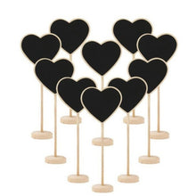 Load image into Gallery viewer, 10 PCS Wooden Blackboard Chalkboard Mini Message Notice Board Table Wedding Party Decoration, Wooden Blackboard 2