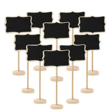 Load image into Gallery viewer, 10 PCS Blackboard Wooden Chalkboard Mini Message Notice Board Table Wedding Party Decoration, Wooden Blackboard 1