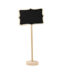 Load image into Gallery viewer, 10 PCS Blackboard Wooden Chalkboard Mini Message Notice Board Table Wedding Party Decoration, Wooden Blackboard 1
