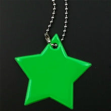 Load image into Gallery viewer, 2 PCS Little Star Soft PVC Reflector Reflective Keychain Bag Pendant Accessories High Visibility Keyrings