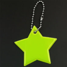 Load image into Gallery viewer, 2 PCS Little Star Soft PVC Reflector Reflective Keychain Bag Pendant Accessories High Visibility Keyrings