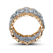 Load image into Gallery viewer, Plated Color Micro Set Ring Luxury Diamond Gold Wedding ring, Size:7, Size:6, Size:9, Size:8, Size:10