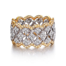 Load image into Gallery viewer, Plated Color Micro Set Ring Luxury Diamond Gold Wedding ring, Size:7, Size:6, Size:9, Size:8, Size:10