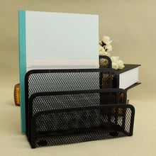 Load image into Gallery viewer, Mesh Letter Sorter Mail Document Tray Black Desk Office File Storage Rack, Mesh Letter Sorter