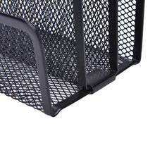 Load image into Gallery viewer, Mesh Letter Sorter Mail Document Tray Black Desk Office File Storage Rack, Mesh Letter Sorter