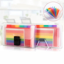 Load image into Gallery viewer, 13 Grid Expanding File Folder A6 Document Buckle Lanyard Bag Multicolor Expanding File