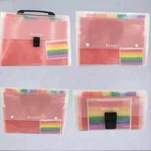 Load image into Gallery viewer, 13 Grid Expanding File Folder A6 Document Buckle Lanyard Bag Multicolor Expanding File