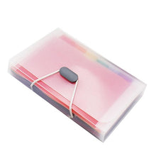 Load image into Gallery viewer, 13 Grid Expanding File Folder A6 Document Buckle Lanyard Bag Multicolor Expanding File