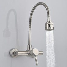 Load image into Gallery viewer, Stainless Steel Material Wall Mounted Kitchen Sink Mixer Faucet Free Rotation Hose Water Tap, Rotation Hose Water Tap