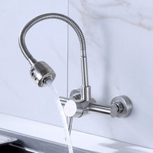 Load image into Gallery viewer, Stainless Steel Material Wall Mounted Kitchen Sink Mixer Faucet Free Rotation Hose Water Tap, Rotation Hose Water Tap