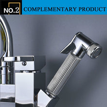 Load image into Gallery viewer, Kitchen Faucet Mixer Tap Single Handle Two Swivel Spouts Hot Cold Water Tap Pull Out Flushing Spray Tap, Low, Hight