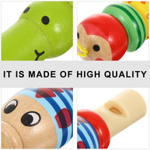 Load image into Gallery viewer, 2 PCS Cute Cartoon Wooden Whistle Children Wind Instrument, Random Style Delivery