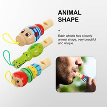 Load image into Gallery viewer, 2 PCS Cute Cartoon Wooden Whistle Children Wind Instrument, Random Style Delivery