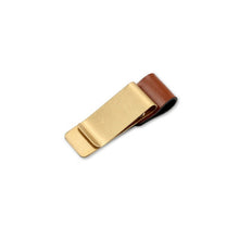 Load image into Gallery viewer, Metal Leather Pen Holder Stainless Steel Pencil Clip Notebook Pen Holder, Gold-Brown, Silver-Brown, Silver-Black