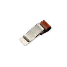 Load image into Gallery viewer, Metal Leather Pen Holder Stainless Steel Pencil Clip Notebook Pen Holder, Gold-Brown, Silver-Brown, Silver-Black