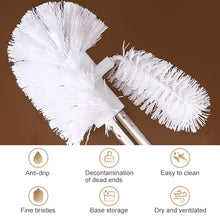 Load image into Gallery viewer, Stainless Steel Long Handle Toilet Brush Toilet Cleaning Brush, Triangle Shape Base, Diamond Shape Base