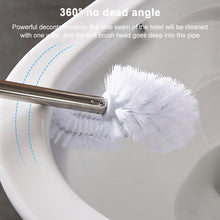 Load image into Gallery viewer, Stainless Steel Long Handle Toilet Brush Toilet Cleaning Brush, Triangle Shape Base, Diamond Shape Base